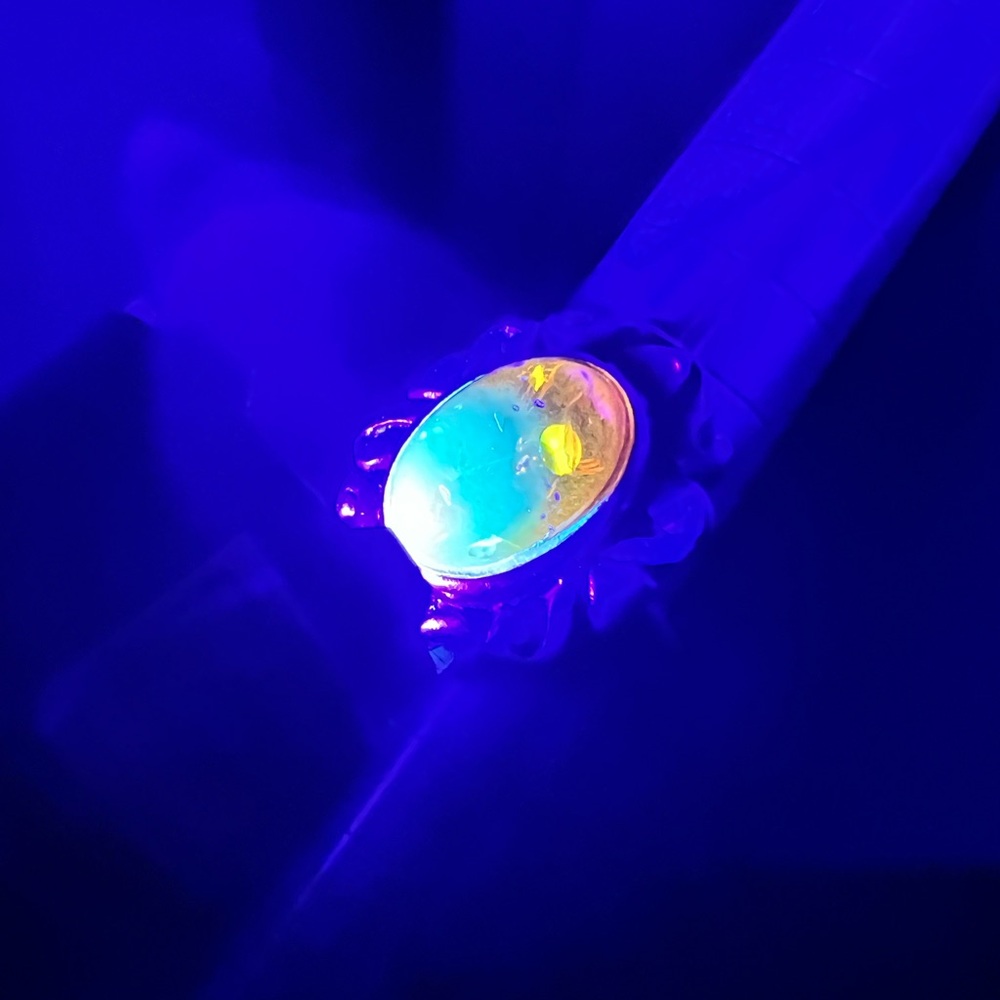 Sterling Silver 925 and Amber Ring Size 5.5 - Picture 7 of 7